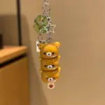 Cute Candied Hawthorn Rilakkuma Keychain, Super Adorable Cartoon Bear Brother and Sister Phone Chain, Couple and Best Friend Accessories Pendant - Image 2