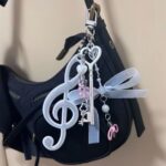 Amazon pink big letter key chain sheinPVC soft creative cartoon feelings key chain personality key