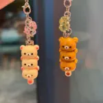 Cute Candied Hawthorn Rilakkuma Keychain, Super Adorable Cartoon Bear Brother and Sister Phone Chain, Couple and Best Friend Accessories Pendant - Image 6