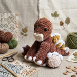 Pico the Stego Crochet Pattern PDF, Stegosaurus Amigurumi, Easy Beginner Dinosaur Plushie, Low Sew Pattern, Instant Download