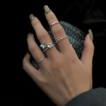 Exquisite Super Fairy Butterfly Twisted Four-Piece Ring Set for Women, Accessible Luxury Niche Design, Sense of Design Stylish and Elegant Index Finger Ring