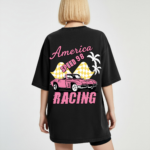 America Speed 98 Racing Oversized T-Shirt, Vintage Car Graphic Tee, Retro Streetwear Shirt, Y2K Racing Aesthetic Gift for Women & Men