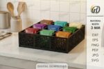 Laser Cut Wooden Tea Holder Bundle | Tea Bag Organizer SVG Files | Glowforge & CNC Wood Craft Template - Image 3
