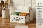 Laser Cut Wooden Tea Holder Bundle | Tea Bag Organizer SVG Files | Glowforge & CNC Wood Craft Template - Image 2