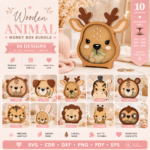 Animals Money Box SVG Bundle, Laser Cut Piggy Bank Files, Wooden Animal Coin Bank Template, Glowforge Cricut CNC DXF