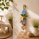 Poinsettia Crochet Pattern PDF, Christmas Flower Crochet Pattern, Hanging Poinsettia Decor, Holiday Crochet Wall Hanging Pattern - Image 5
