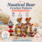 Crochet Combo| Little Sailor Bear & Baby Duck Crochet Plushie Toys PDF Download