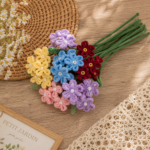 Forget Me Not Crochet Pattern PDF, Myosotis Bouquet Crochet Pattern, Crochet Flower Bouquet, Beginner Friendly DIY Floral Gift Pattern - Image 6