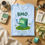Cute BMO T-Shirt – Adventure Time Gamer Tee, Soft Cotton, Fun Cartoon Graphic
