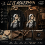 Attack on Titan Levi Shirt, Anime Oversized T-Shirt, Levi Ackerman Graphic Tee, Manga Streetwear Gift for Fans