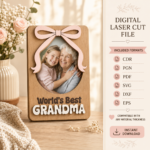Mother’s Day Mini Photo Frame SVG, Laser Cut File for Mom Gift, Wooden Photo Holder Digital Download - Image 7