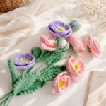 Poppy Flower Crochet Pattern PDF, Crochet Flower Pattern, Poppy Bouquet, Floral Arrangement, Digital Download - Image 6
