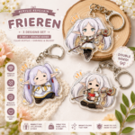 Anime Frieren Acrylic Keychain, Chibi Character Charm, Kawaii Elf Keyring, Cute Anime Gift for Collectors Frieren Ins