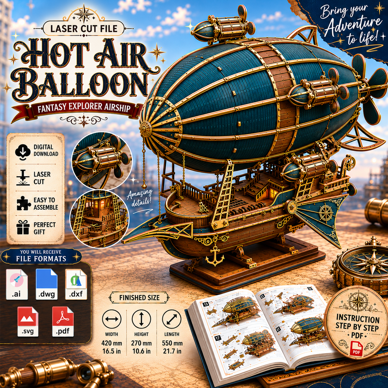 cropped-ChatGPT-Image-2026年5月26日-下午01_03_17.png Steampunk Airship Laser Cut File SVG DXF | 3D Wooden Zeppelin Model Vector | Glowforge Files | Flying Ship, Hot Air Balloon Digital Download - Image 1
