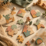 Wooden Puzzle Toys Laser Cut SVG Bundle | Montessori Kids Toy SVG Files | CNC Glowforge Cricut Templates | Educational Puzzle Shapes | Instant Download