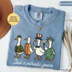 Comfort Colors® Patriotic Goose Shirt, 4th Of July Tee, Silly Goose Mom Gift, Goose Lover, Independence Day, Memorial Day, Funny USA Shirt