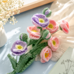 Poppy Flower Crochet Pattern PDF, Crochet Flower Pattern, Poppy Bouquet, Floral Arrangement, Digital Download - Image 5