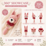 Crochet Fox Baby Rattle Pattern, Amigurumi Toy Tutorial (PDF Download) - Image 3