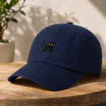Black Cat Embroidered Dad Hat, Premium Cotton Baseball Cap - Image 12