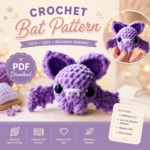 Purple Crochet Bat Pattern PDF | Plush Amigurumi Tutorial (Digital Download)