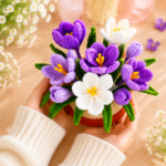 Crocus Flower Crochet Pattern PDF, Spring Flower Basket Crochet, Floral Home Decor, Amigurumi Flower Arrangement Gift - Image 7