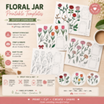 DIY Mother’s Day Flower Pot Shaker Card SVG – Floral Laser Cut Design, Handmade Mom Gift File - Image 3