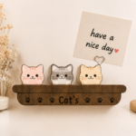 Fridge Magnet Notepad Holder SVG, Laser Cut Memo Board Files, Wooden Magnetic Notes Holder, Glowforge Cricut DXF - Image 3