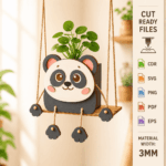 Laser Cut Swing Planter SVG Bundle, Wooden Hanging Plant Pot Files, Glowforge Cricut DIY Decor - Image 7