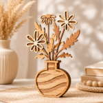 Wooden Flower Bouquet SVG Bundle, Laser Cut Vase Decor, DIY Floral Centerpiece Digital Files - Image 3