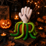 Zombie Hand Hanging Basket Crochet Pattern PDF, Halloween Crochet Decor, Spooky Amigurumi Plant, Gothic Home Decor - Image 2