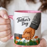Happy Father's Day Mug, Gift for Dad from Kids, Dad and Child Hands Coffee Mug, Cute Father's Day Gift Idea, Father Gift, 11oz 15oz Ceramic Mug - Image 6
