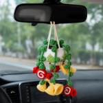 Candy Cane Bell Basket Crochet Pattern, Car Mirror Charm, Christmas Hanging Ornament, Festive Holiday Decor PDF - Image 3