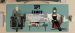 Spy x Family Desk Mat, Anime Mouse Pad Large, Loid Yor Anya Forger Gaming Mousepad, Cute Aesthetic Desk Setup, Green Extended Keyboard Mat