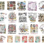 Retro Walt Dis.ney World PNG Bundle, Vintage Mouse And Friends Vacation Design, Family Vacation 2026 Png, Disney Trip 2026, Vacay Mode 2026