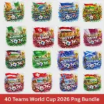 World Cup 2026 Football PNG Bundle, Soccer Clipart, T-Shirt Design (Digital Download)