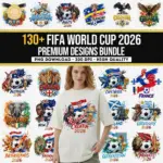 FIFA World Cup 2026 Soccer Flags PNG Bundle, Football T-Shirt Graphics (Digital Download)