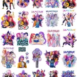Kpop Demon Hunter PNG SVG Bundle, Huntrix Inspired Kpop Idol Group Shirt (Digital Download)