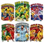 48 World Cup Teams Football Soccer Png Bundle - World Soccer PNG Files | T-Shirt Graphics Streetwear Halftone (Digital Download) - Image 3
