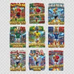 World Cup 2026 Football Soccer Png Bundle - World Soccer PNG Files | T-Shirt Graphics Streetwear Halftone (Digital Download)