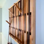 Magnetic Coat Rack: Five-Wood Wall Organizer - Handmade in Texas - Image 3