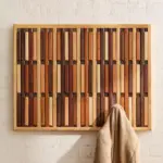 Magnetic Coat Rack: Five-Wood Wall Organizer - Handmade in Texas