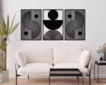 Mid Century Modern Wood Wall Art, Abstract Symmetrical Wooden Decor, Large Statement Wall Panels, Housewarming Gift #105 - Image 2