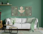 Mid Century Modern Wood Wall Art, Abstract Symmetrical Wooden Decor, Large Statement Wall Panels, Housewarming Gift #105 - Image 3