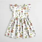 Playful Balloon Print Ruffle Dress, Toy Story Woody Buzz Outfit, Pixar Fest Costume, Andy's Room Birthday Gift Toddler Girl Trip - Image 7