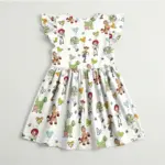 Playful Balloon Print Ruffle Dress, Toy Story Woody Buzz Outfit, Pixar Fest Costume, Andy's Room Birthday Gift Toddler Girl Trip - Image 3