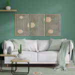 Optical Illusion Wood Art | Oversized Wave Panels | Mid Century Boho Decor | Abstract Gravity Wall Art | - Image 3