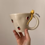 Personalised bow mug, write whatever you want! handmade custom ceramic cup, sippy cups, minimal classy pottery, customisable text, coquette - Image 2