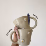 Personalised bow mug, write whatever you want! handmade custom ceramic cup, sippy cups, minimal classy pottery, customisable text, coquette - Image 3