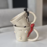 Personalised bow mug, write whatever you want! handmade custom ceramic cup, sippy cups, minimal classy pottery, customisable text, coquette - Image 5