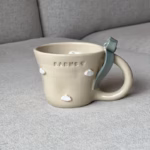 Personalised bow mug, write whatever you want! handmade custom ceramic cup, sippy cups, minimal classy pottery, customisable text, coquette - Image 6